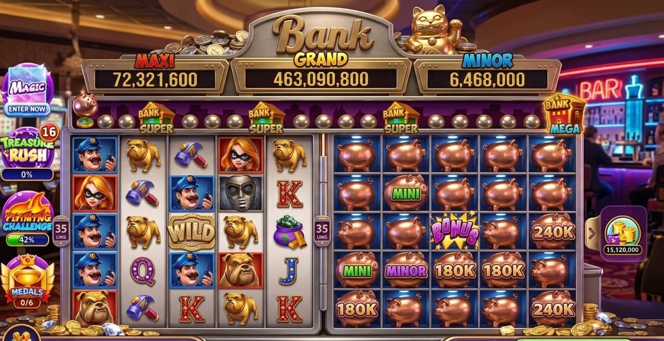 Tragamonedas mostrando un jackpot progresivo millonario