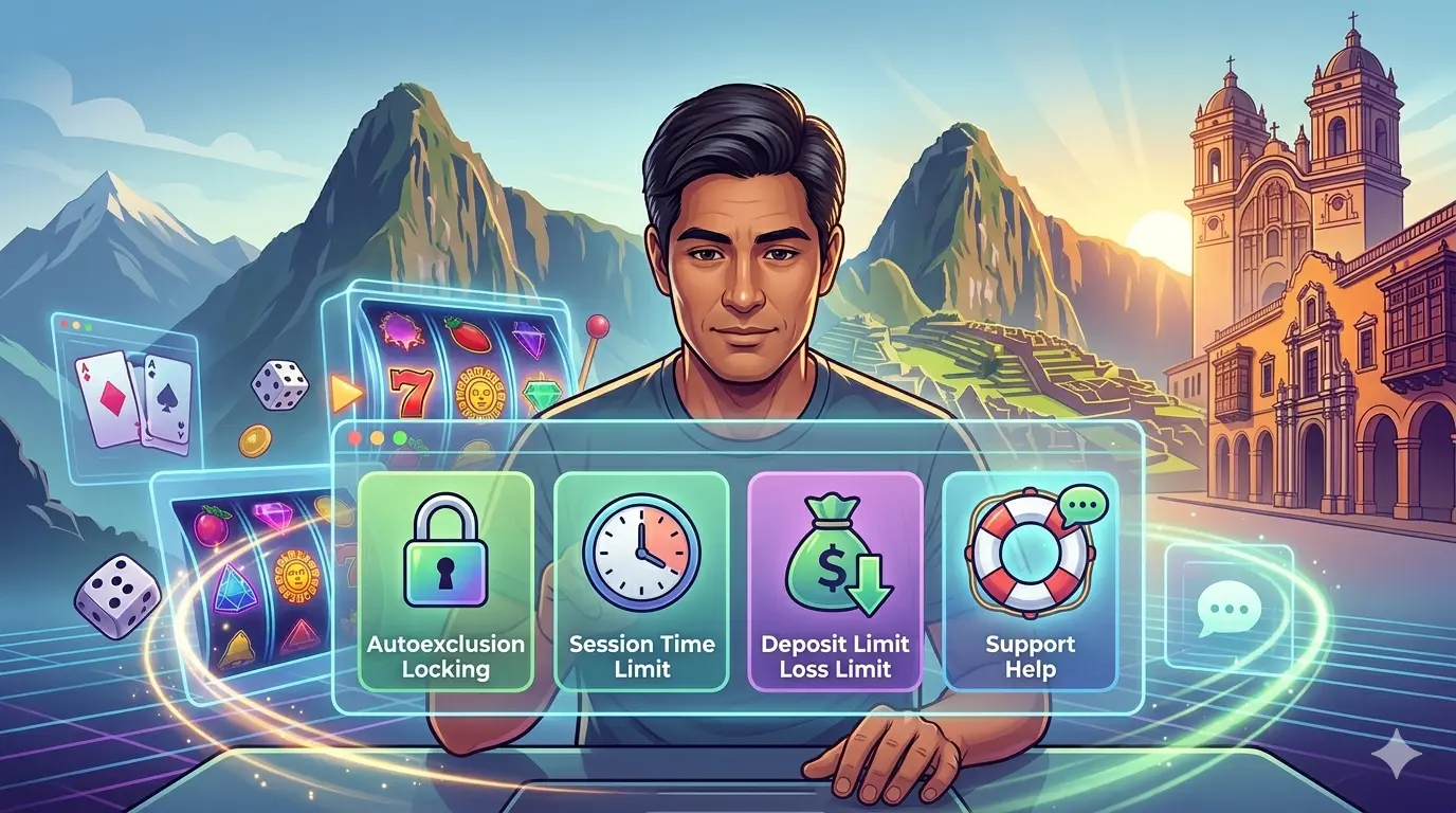 Boton de configuracion de limites en una app de casino